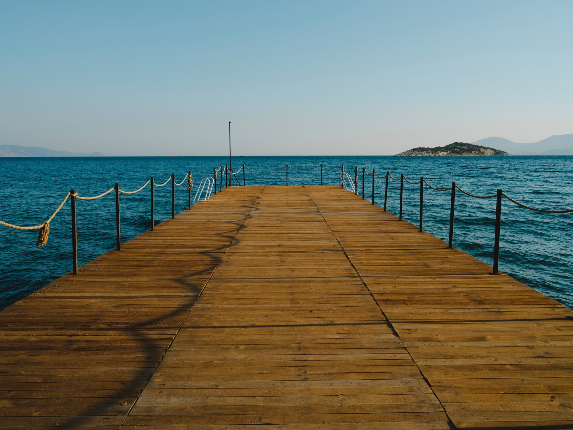 wooden dock on ocean bay wooden dock on ocean bay